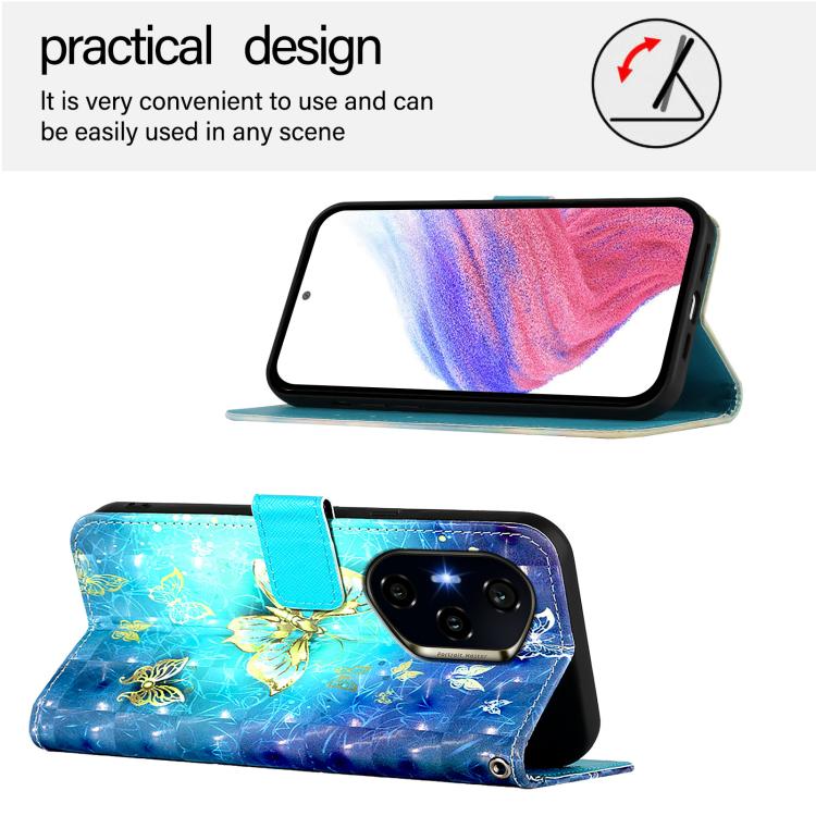 For Honor 300 Pro / 300 Ultra 3D Painting Horizontal Flip Leather Phone Case