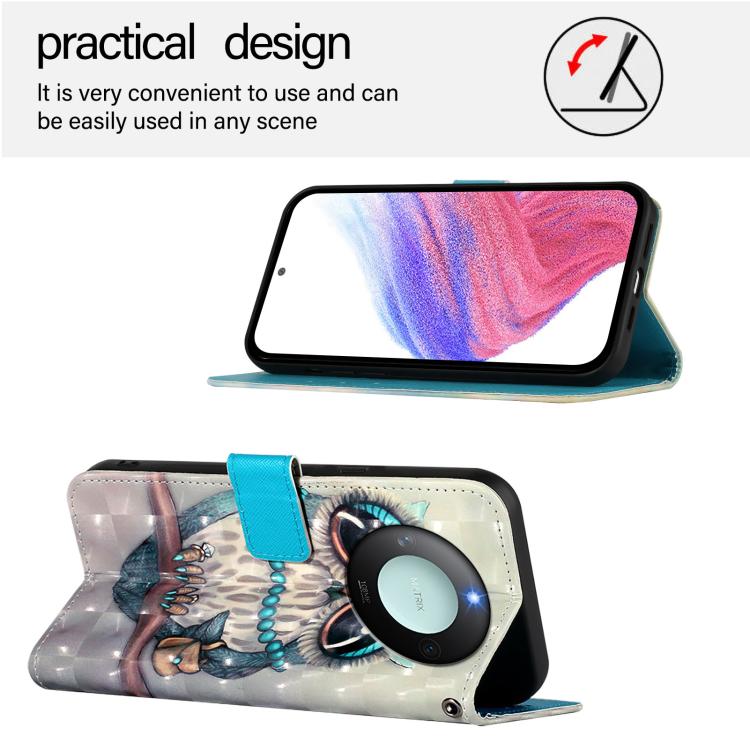 For Honor X9C Smart 5G 3D Painting Horizontal Flip Leather Phone Case