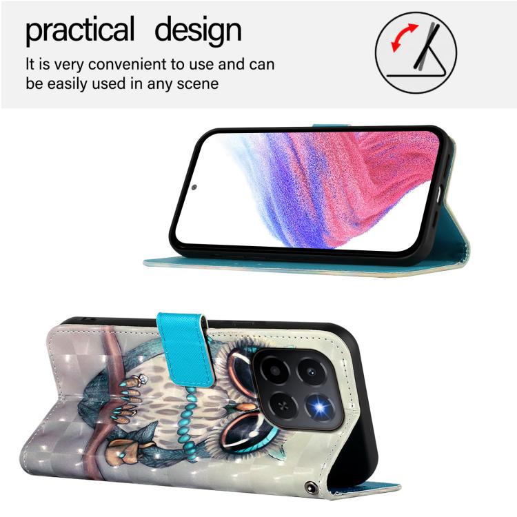 For Honor X6c 4G 3D Painting Horizontal Flip Leather Phone Case