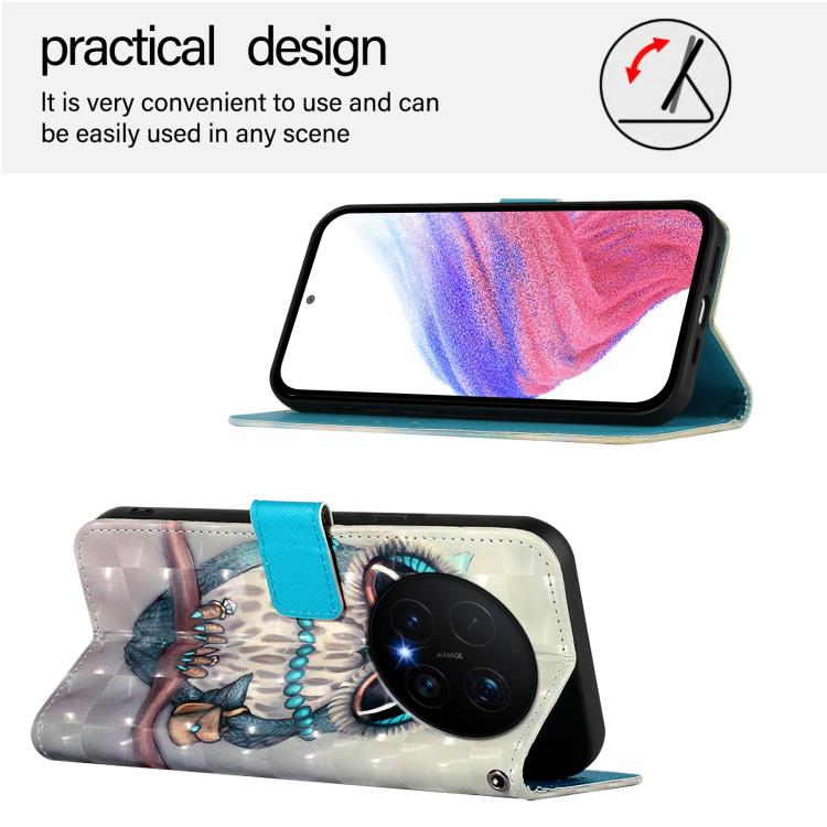 For Honor Magic8 Pro 3D Painting Horizontal Flip Leather Phone Case