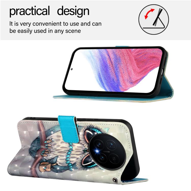 For Honor Magic8 3D Painting Horizontal Flip Leather Phone Case