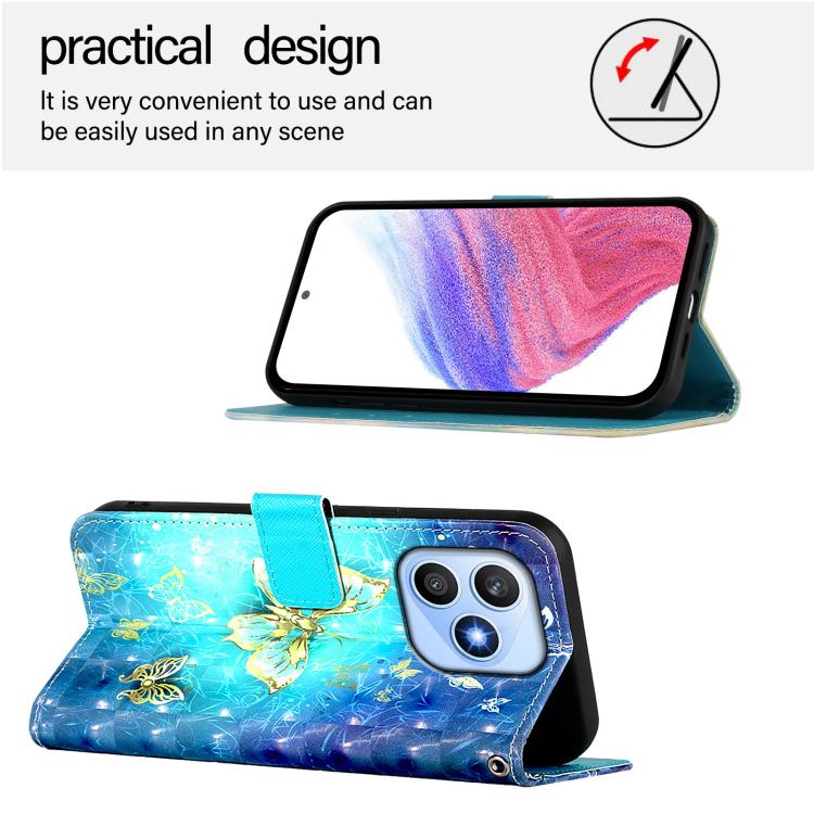 For Honor X8d 4G 3D Painting Horizontal Flip Leather Phone Case