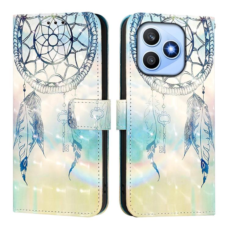 For Honor X8d 4G 3D Painting Horizontal Flip Leather Phone Case