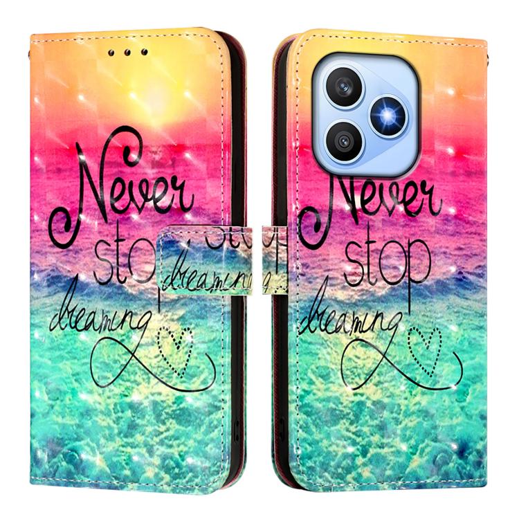 For Honor X8d 4G 3D Painting Horizontal Flip Leather Phone Case