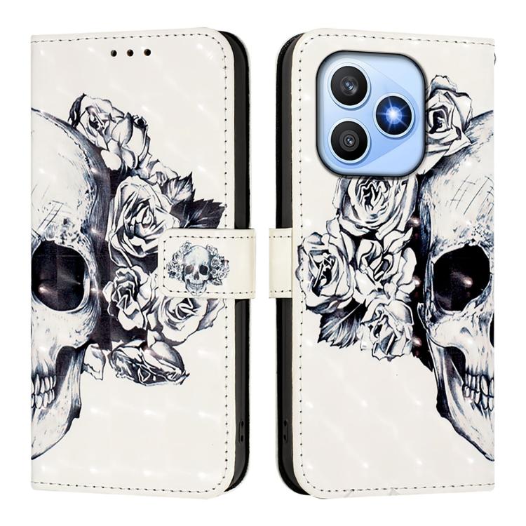 For Honor X8d 4G 3D Painting Horizontal Flip Leather Phone Case