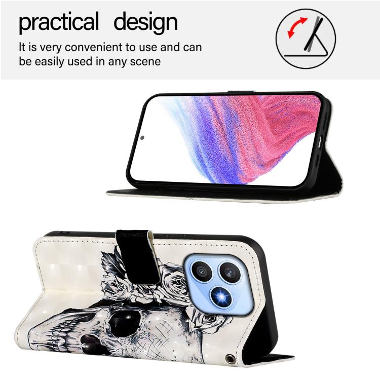 For Honor X8d 4G 3D Painting Horizontal Flip Leather Phone Case