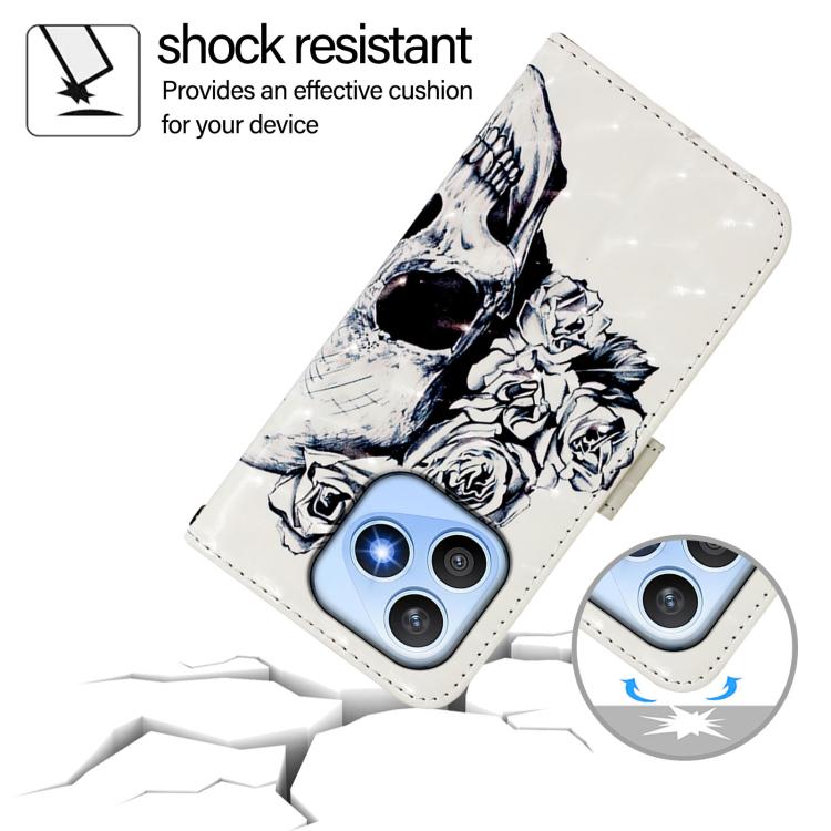 For Honor X8d 4G 3D Painting Horizontal Flip Leather Phone Case