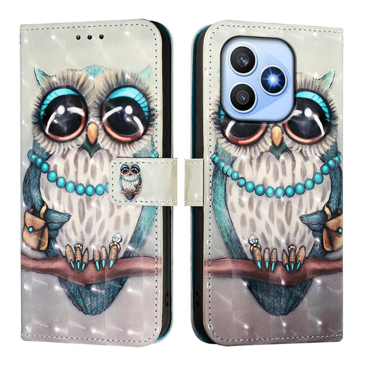 For Honor X8d 4G 3D Painting Horizontal Flip Leather Phone Case