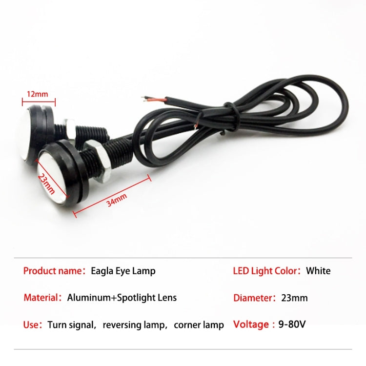 10pcs 23mm 1.5W DC12V Motorcycle Eagle Eye Light Double Lens Strobe Light
