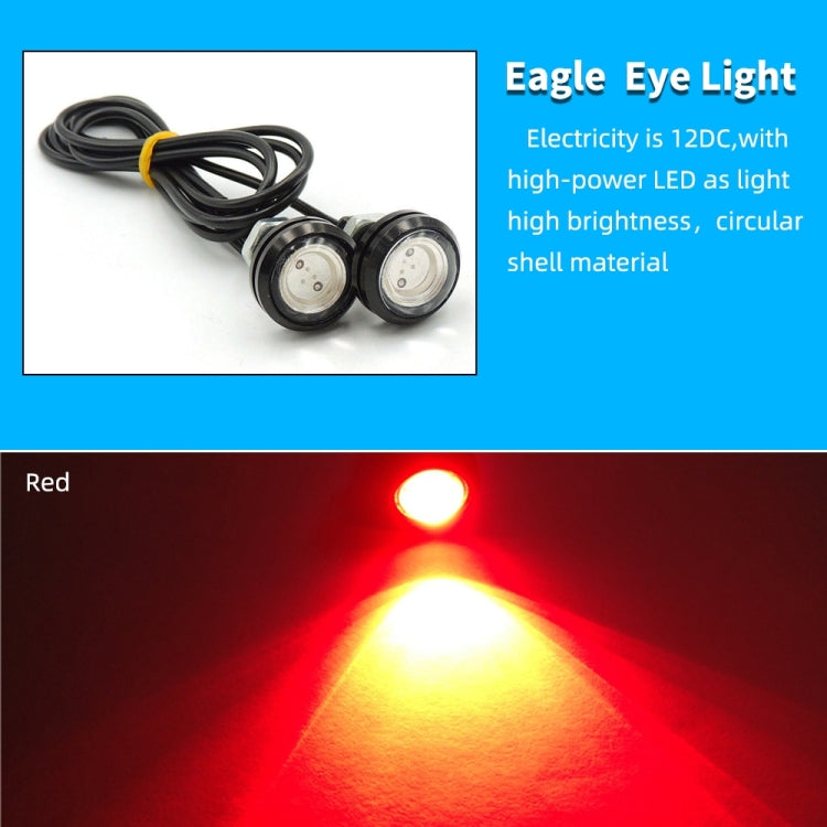 10pcs 23mm 1.5W DC12V Motorcycle Eagle Eye Light Double Lens Strobe Light