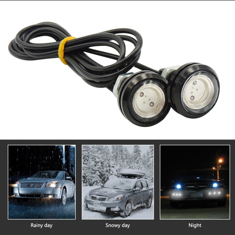 10pcs 23mm 1.5W DC12V Motorcycle Eagle Eye Light Double Lens Strobe Light