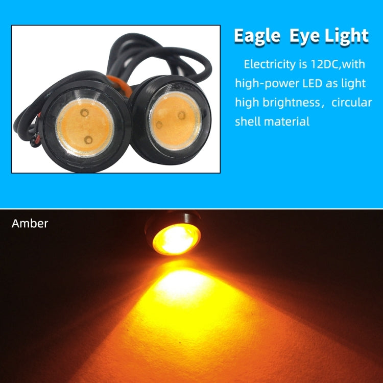 10pcs 23mm 1.5W DC12V Motorcycle Eagle Eye Light Double Lens Strobe Light