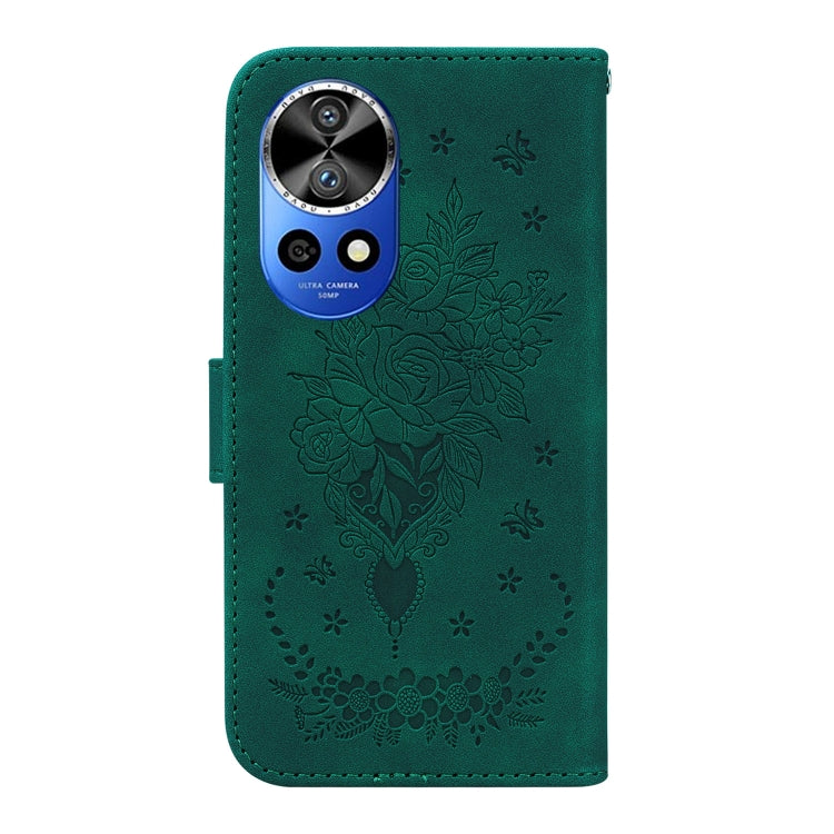 For Huawei nova 12 Pro / nova 12 Ultra Butterfly Rose Embossed Leather Phone Case