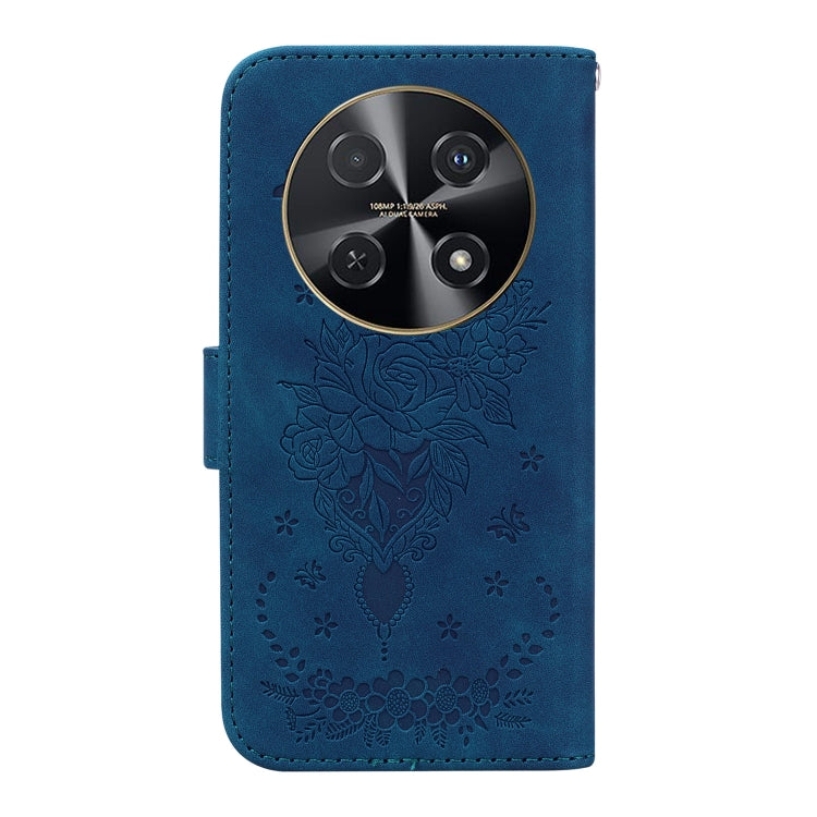 For Huawei nova 12i Butterfly Rose Embossed Leather Phone Case