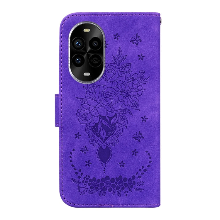 For Huawei nova 13 Pro Butterfly Rose Embossed Leather Phone Case