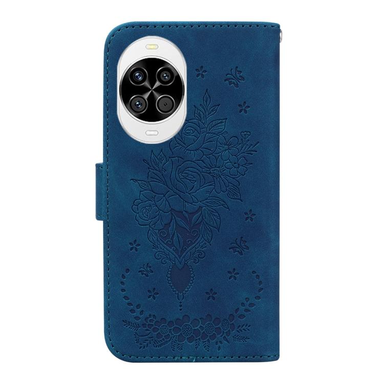 For Huawei nova 14 Butterfly Rose Embossed Leather Phone Case