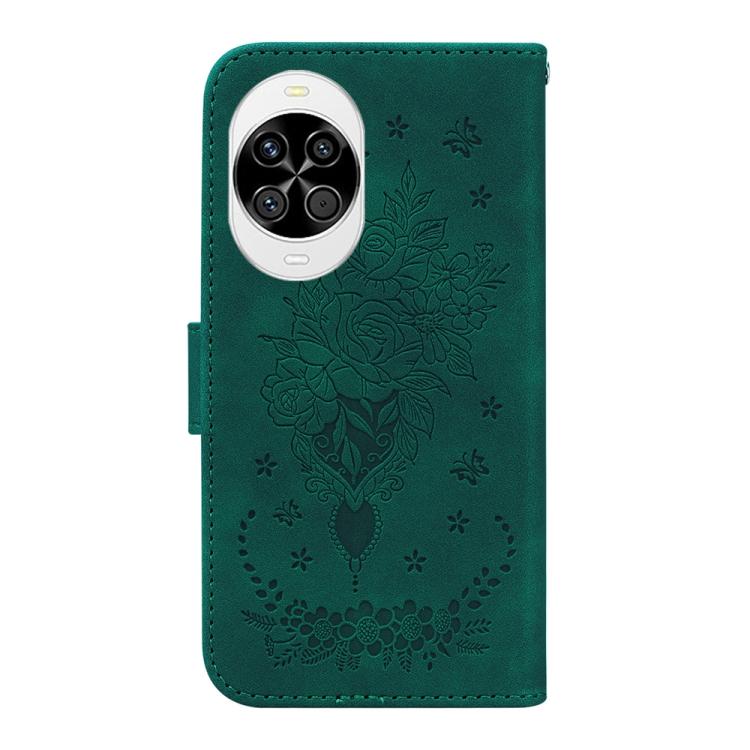 For Huawei nova 14 Butterfly Rose Embossed Leather Phone Case