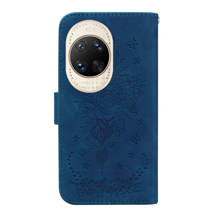 For Huawei nova 14 Ultra Butterfly Rose Embossed Leather Phone Case
