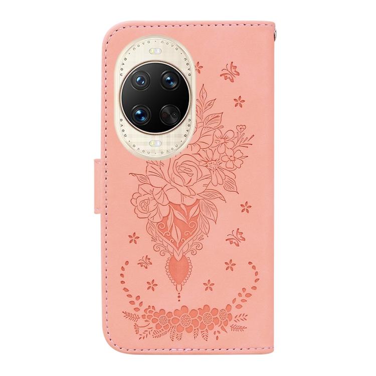 For Huawei nova 14 Ultra Butterfly Rose Embossed Leather Phone Case