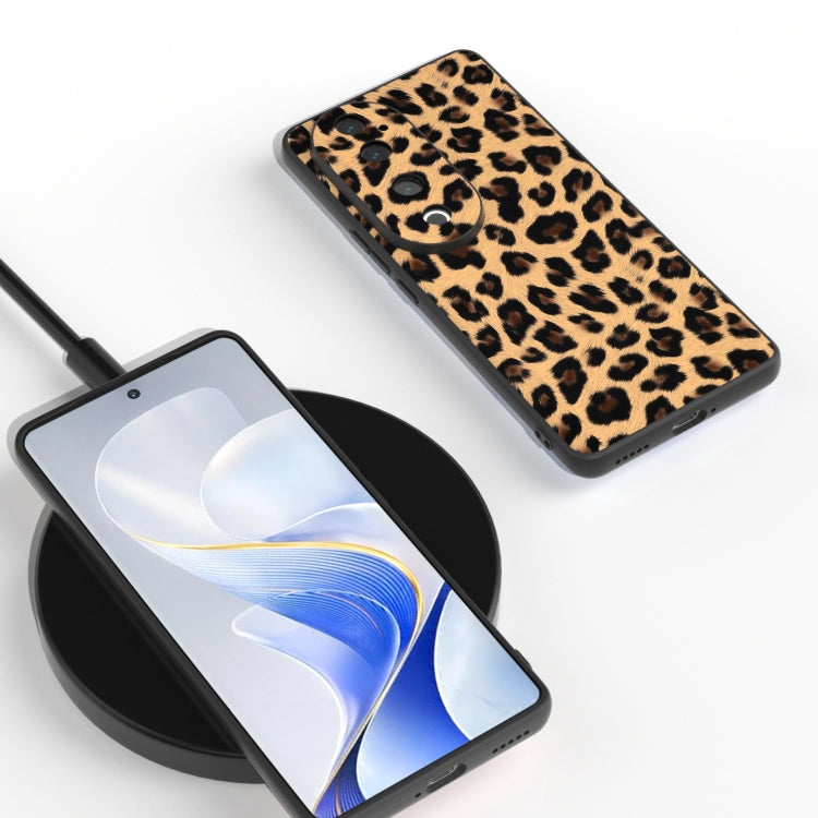For vivo S19 Black Frame Leopard Phone Case