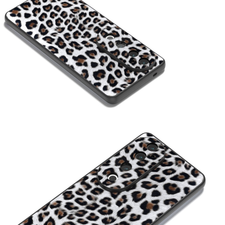 For vivo S19 Black Frame Leopard Phone Case