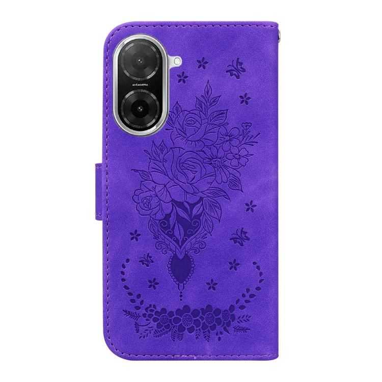 For Redmi A5 4G 173.3mm Butterfly Rose Embossed Leather Phone Case
