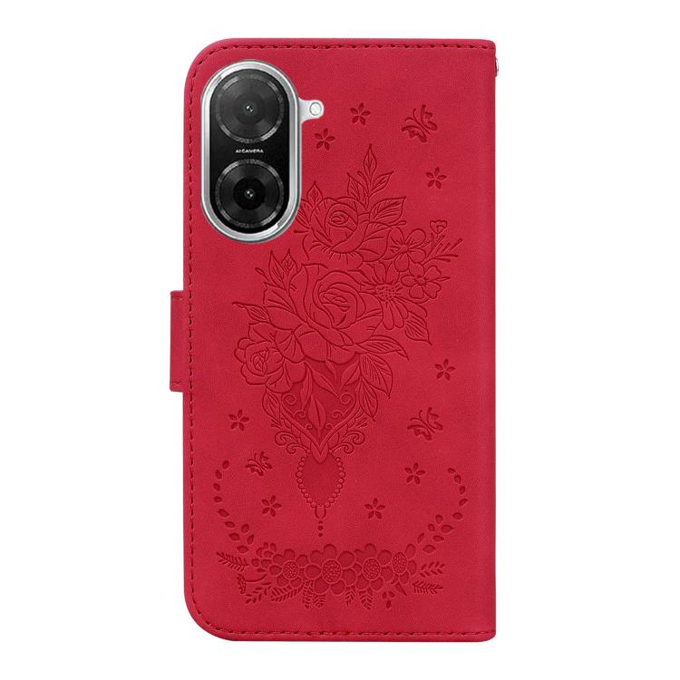 For Redmi A5 4G 173.3mm Butterfly Rose Embossed Leather Phone Case