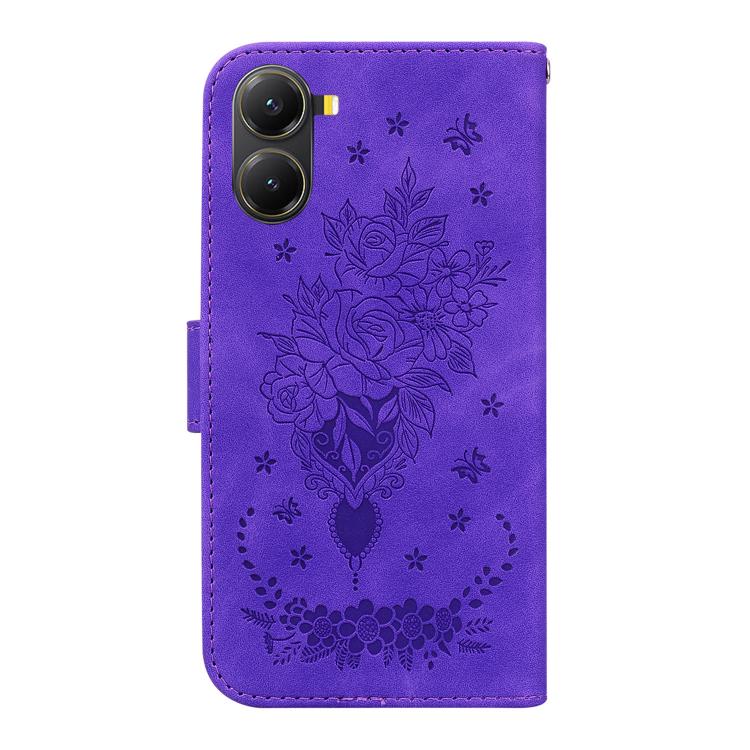 For Redmi Turbo 4 / Xiaomi Poco X7 Pro Butterfly Rose Embossed Leather Phone Case