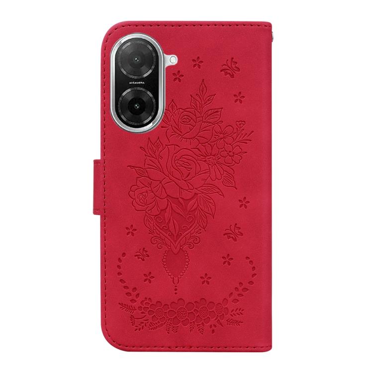 For Redmi A5 4G 171.7mm Butterfly Rose Embossed Leather Phone Case