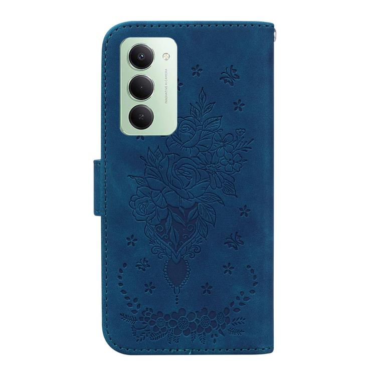 For Redmi 15 5G / 4G EU 171mm Butterfly Rose Embossed Leather Phone Case