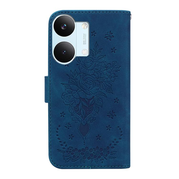 For Redmi Turbo 5 Max 5G / Poco X8 Pro Max 5G Butterfly Rose Embossed Leather Phone Case