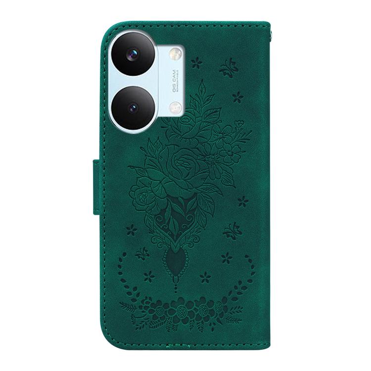For Redmi Turbo 5 Max 5G / Poco X8 Pro Max 5G Butterfly Rose Embossed Leather Phone Case