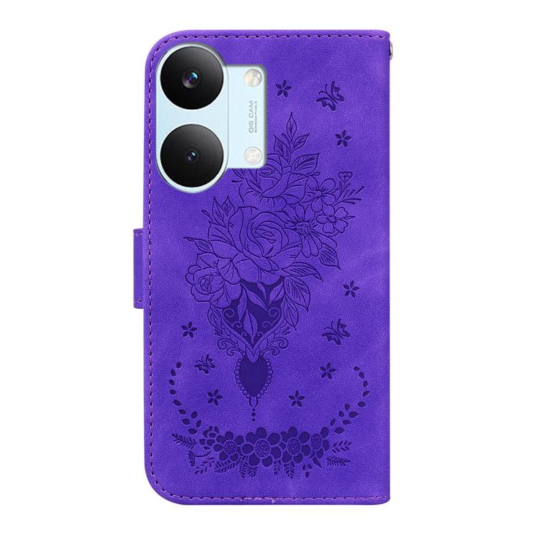 For Redmi Turbo 5 Max 5G / Poco X8 Pro Max 5G Butterfly Rose Embossed Leather Phone Case