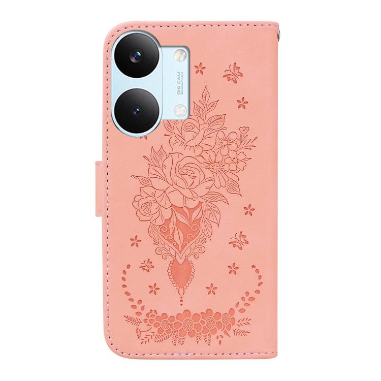 For Redmi Turbo 5 Max 5G / Poco X8 Pro Max 5G Butterfly Rose Embossed Leather Phone Case