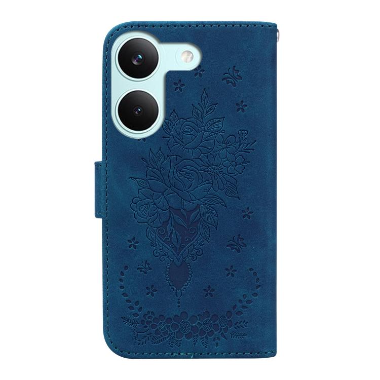 For Redmi Turbo 5 5G / Poco X8 Pro 5G Butterfly Rose Embossed Leather Phone Case