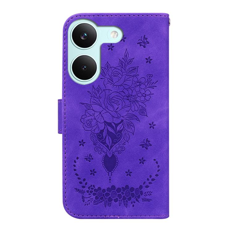 For Redmi Turbo 5 5G / Poco X8 Pro 5G Butterfly Rose Embossed Leather Phone Case