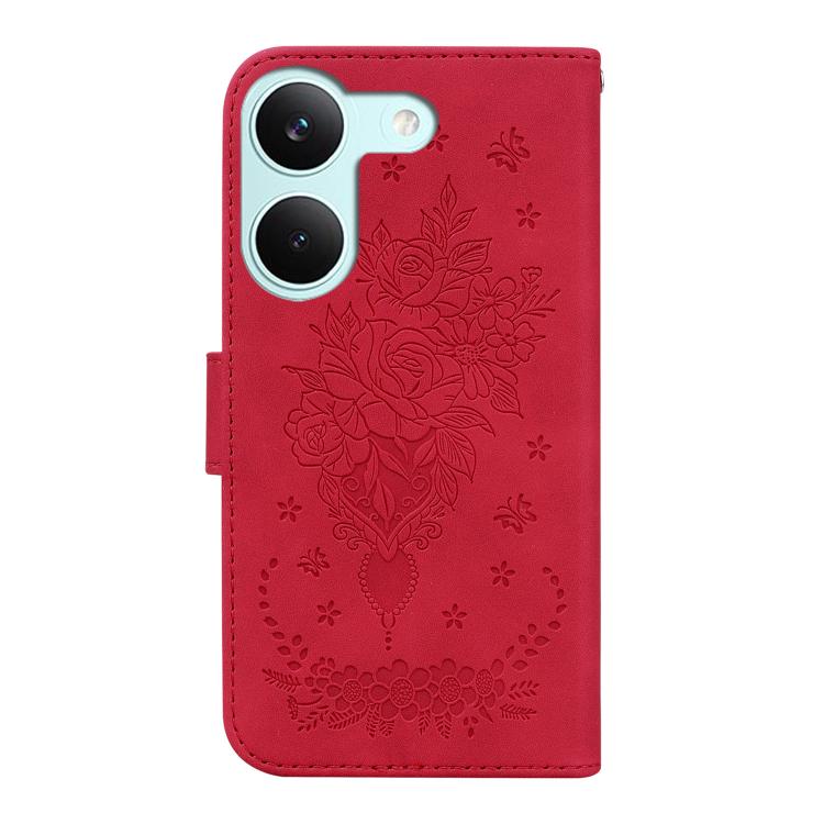 For Redmi Turbo 5 5G / Poco X8 Pro 5G Butterfly Rose Embossed Leather Phone Case