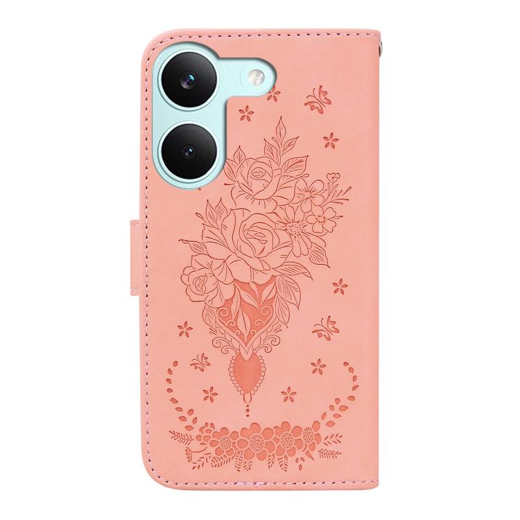 For Redmi Turbo 5 5G / Poco X8 Pro 5G Butterfly Rose Embossed Leather Phone Case
