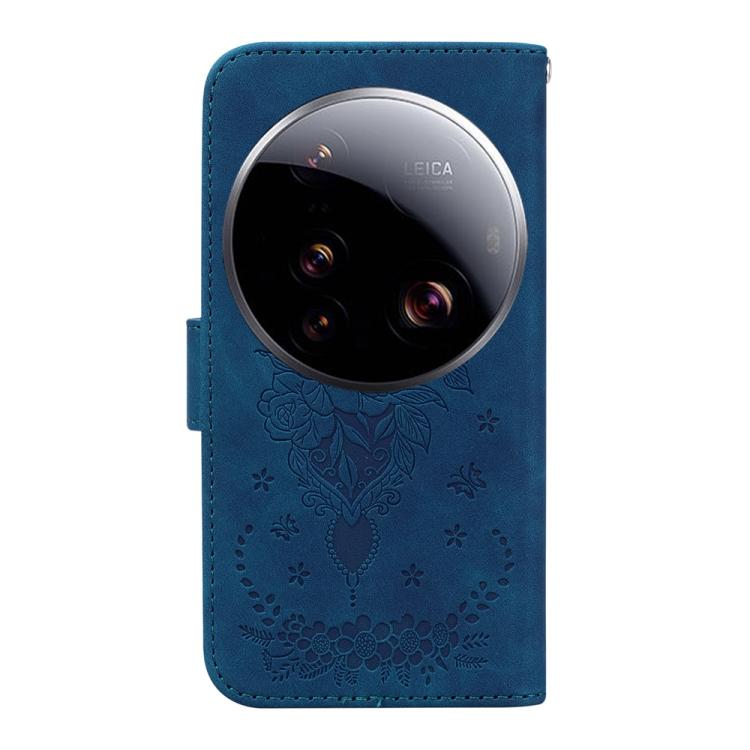 For Xiaomi 15 Ultra Butterfly Rose Embossed Leather Phone Case