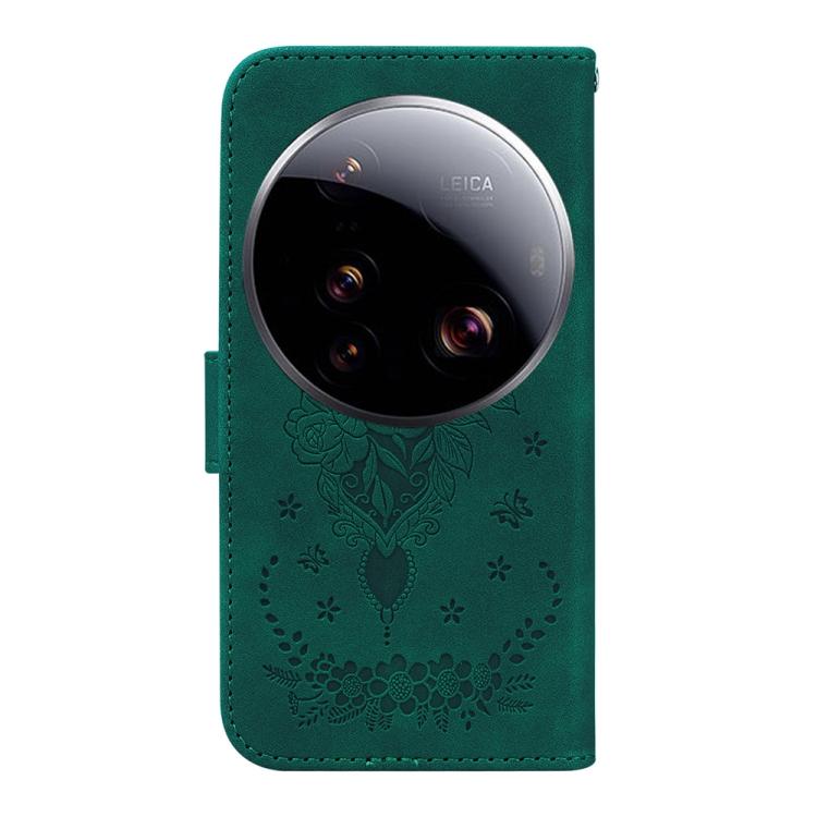 For Xiaomi 15 Ultra Butterfly Rose Embossed Leather Phone Case