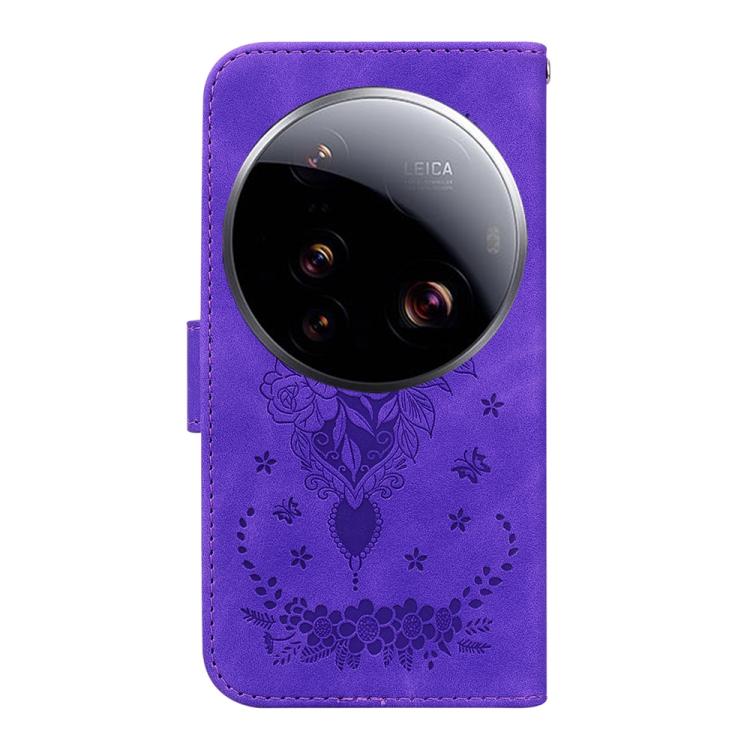 For Xiaomi 15 Ultra Butterfly Rose Embossed Leather Phone Case
