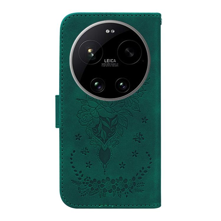 For Xiaomi 17 Ultra Butterfly Rose Embossed Leather Phone Case