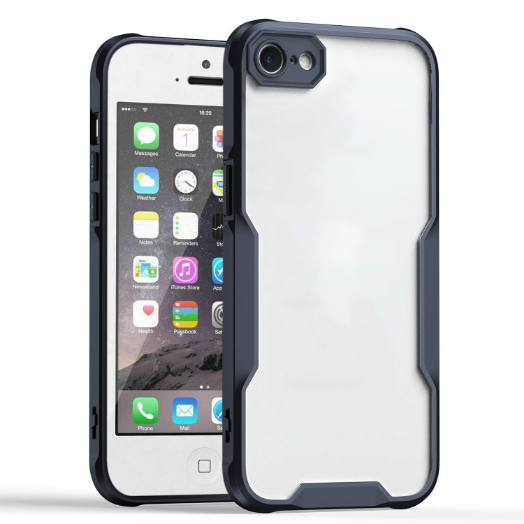 For iPhone 5G Armor Shockproof PC Hybrid TPU Phone Case - Black