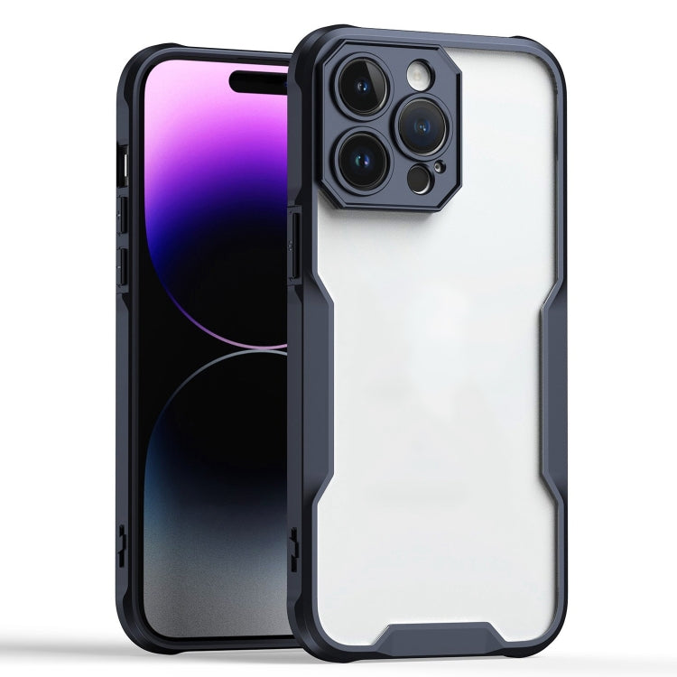For iPhone 14 Pro Max Armor Shockproof PC Hybrid TPU Phone Case - Black