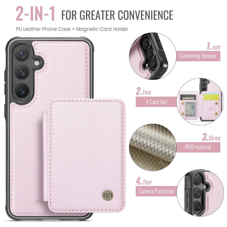 For Samsung Galaxy S24 5G JEEHOOD J05 Business Magnetic Style RFID Leather Phone Case