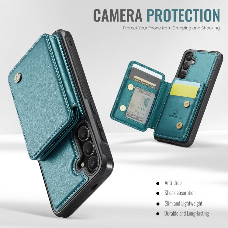 For Samsung Galaxy S24+ 5G JEEHOOD J05 Business Magnetic Style RFID Leather Phone Case