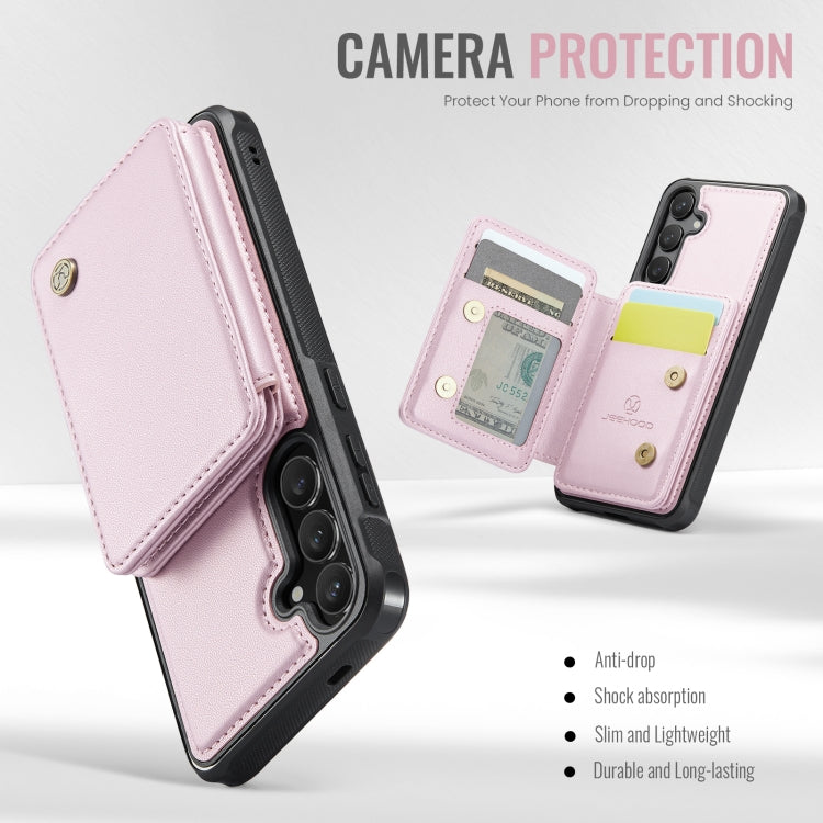 For Samsung Galaxy S24+ 5G JEEHOOD J05 Business Magnetic Style RFID Leather Phone Case