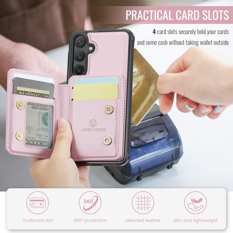 For Samsung Galaxy S24+ 5G JEEHOOD J05 Business Magnetic Style RFID Leather Phone Case