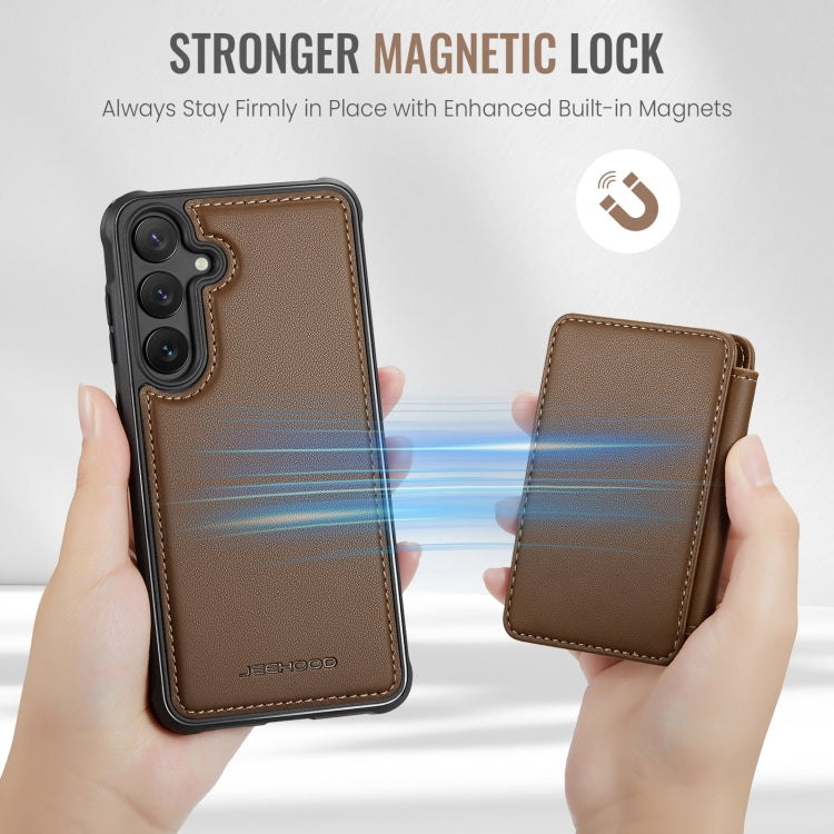 For Samsung Galaxy S24+ 5G JEEHOOD J05 Business Magnetic Style RFID Leather Phone Case