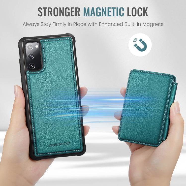 For Samsung Galaxy S20 FE JEEHOOD J05 Business Magnetic Style RFID Leather Phone Case